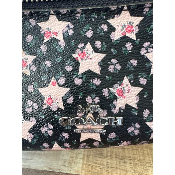 Designer Coach Mini Charlie Backpack with Star Print in Midnight Silver F29656 - Picture 4 of 8